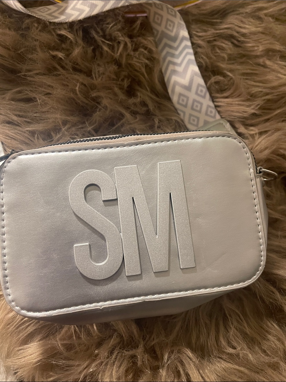 Silver SM Embossed Crossbody